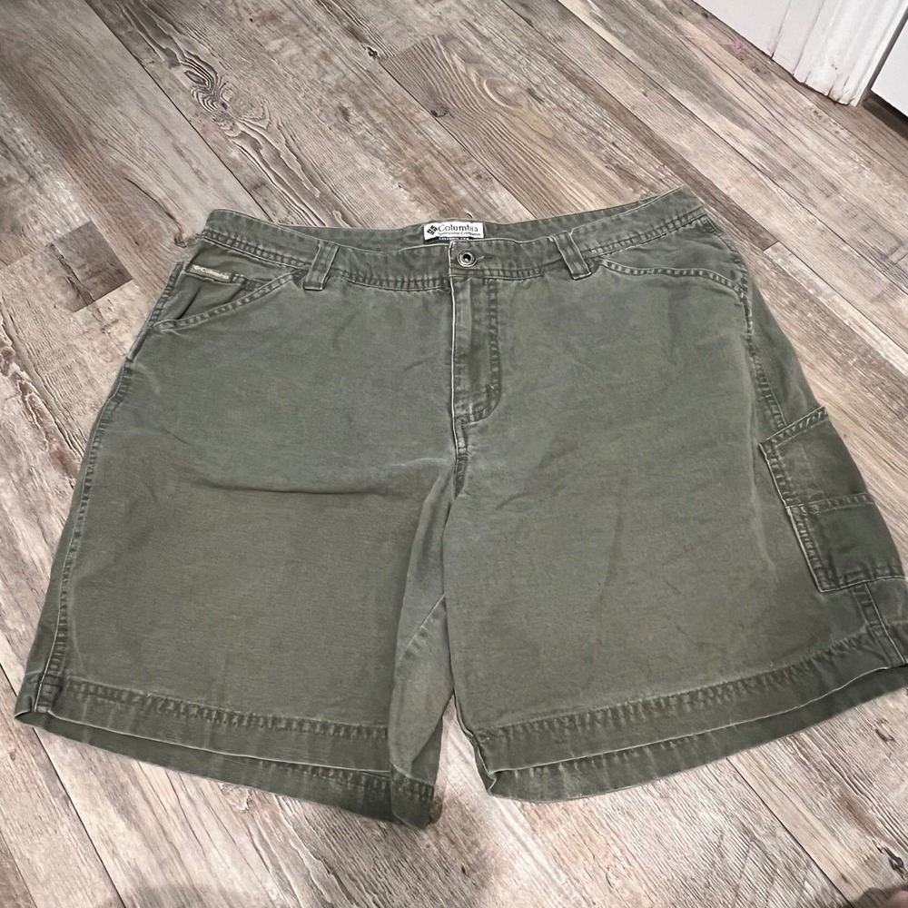 Columbia Womens Shorts 100% Cotton Canvas Green 16